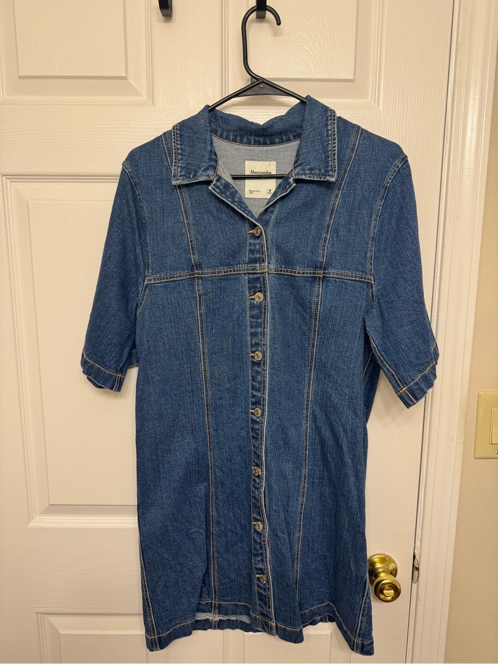 Abercrombie & Fitch Denim Button-Front Shirt Dress